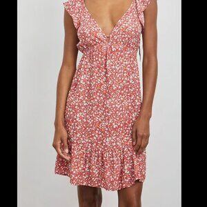 Rails Anika Red Ditsy Floral Dress Size L